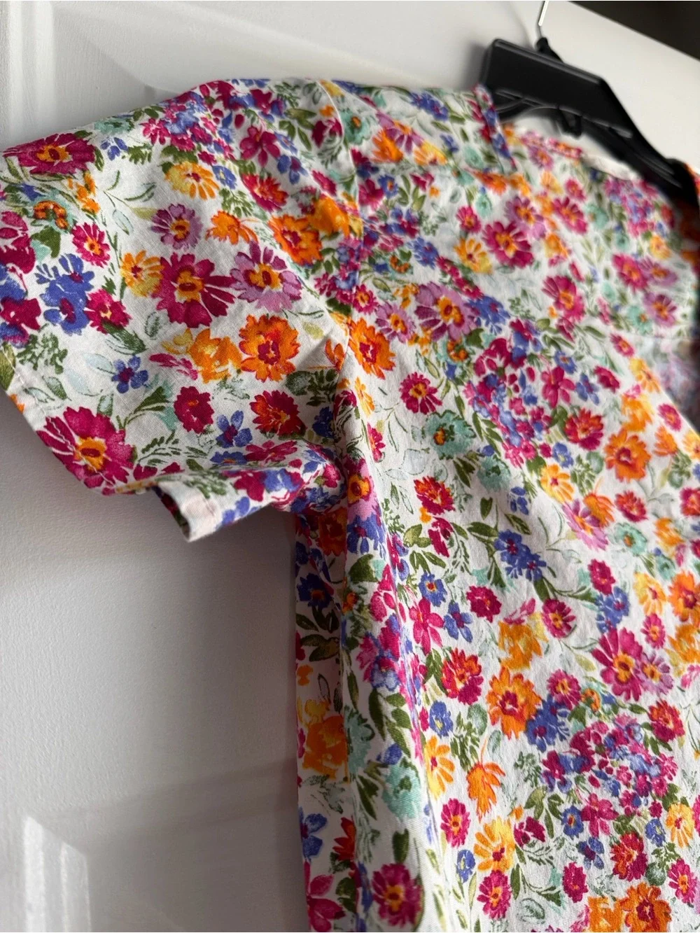 Les Amis Floral Cotton Blend Top - Multicolor - Picture 3 of 9